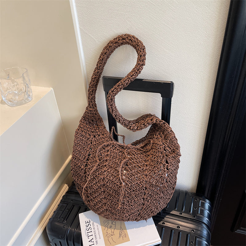 Vacation woven tote bag for women
