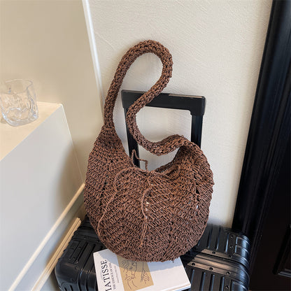 Vacation woven tote bag for women