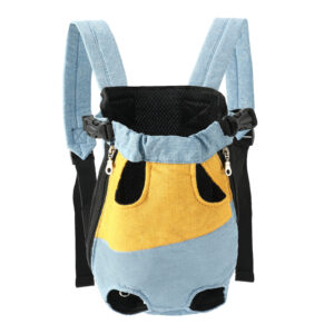 Portable Dual-Strap Pet Carrier with Safety Clip for Small Pets
